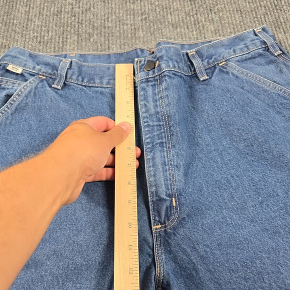 Carhartt FR Jeans Mens 40x34 Blue‎ Denim Flame Resistant Workwear FRB13DNM 35x32 - Picture 8 of 11
